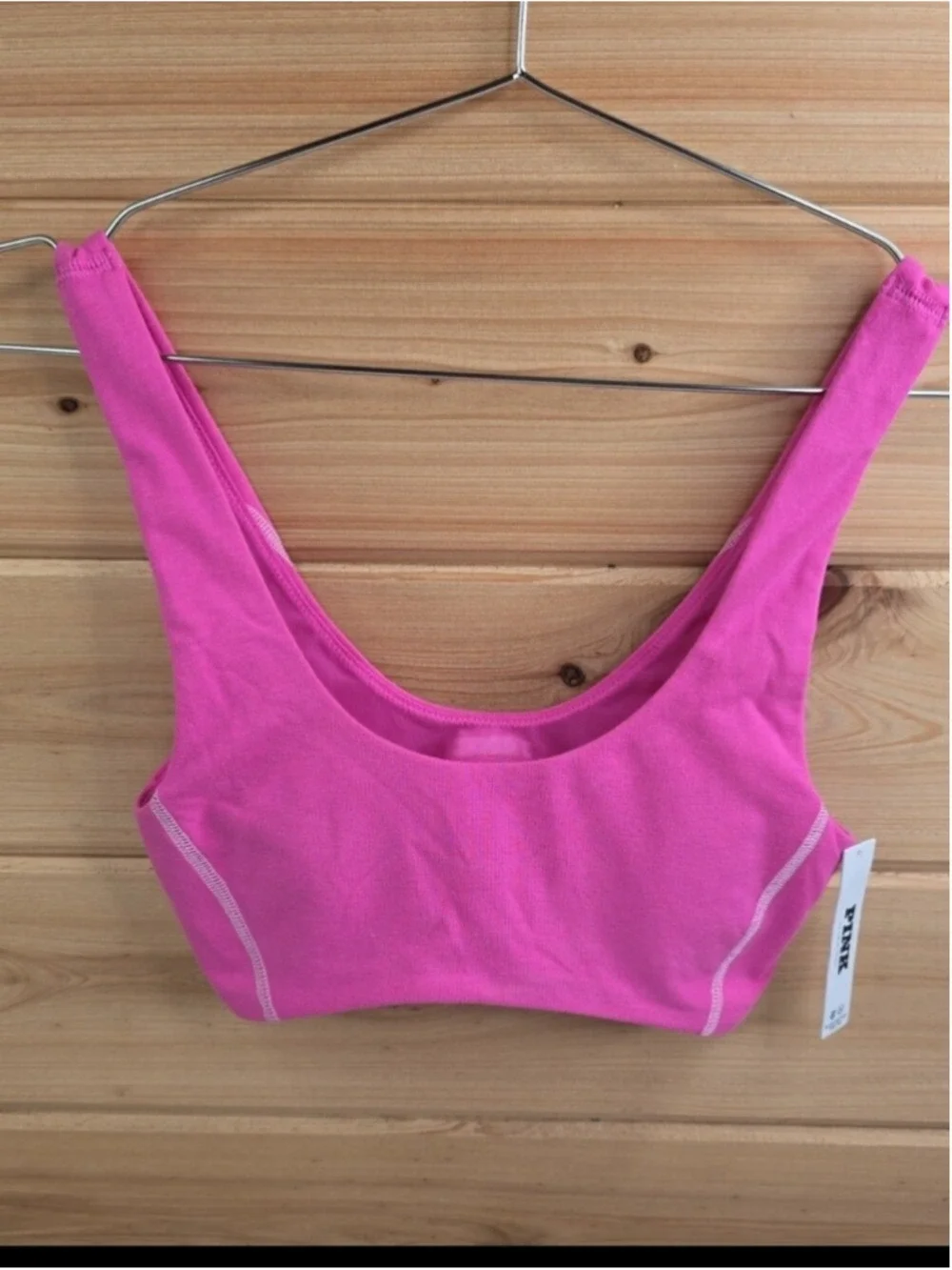 VS PINK All-Day Cotton Scoop Sports Bra Sz XS NWT